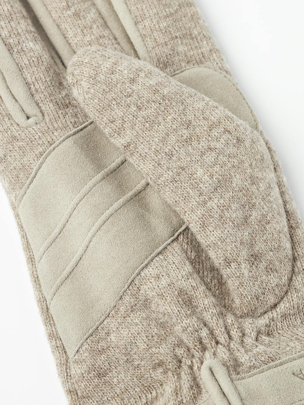 Beige wool jersey glove with suede details
(5 of 5)