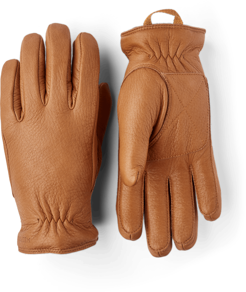 Light brown machine-sewn deerskin glove
 (1 of 6)