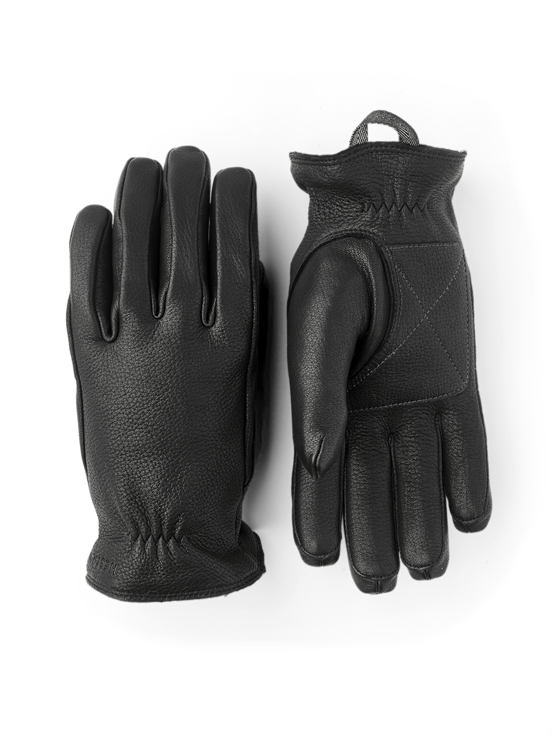 Black machine-sewn deerskin glove
 (1 of 6)