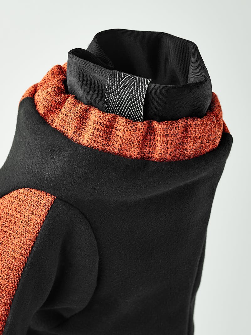 Brick red fabric glove with black palm
 (5 of 5)