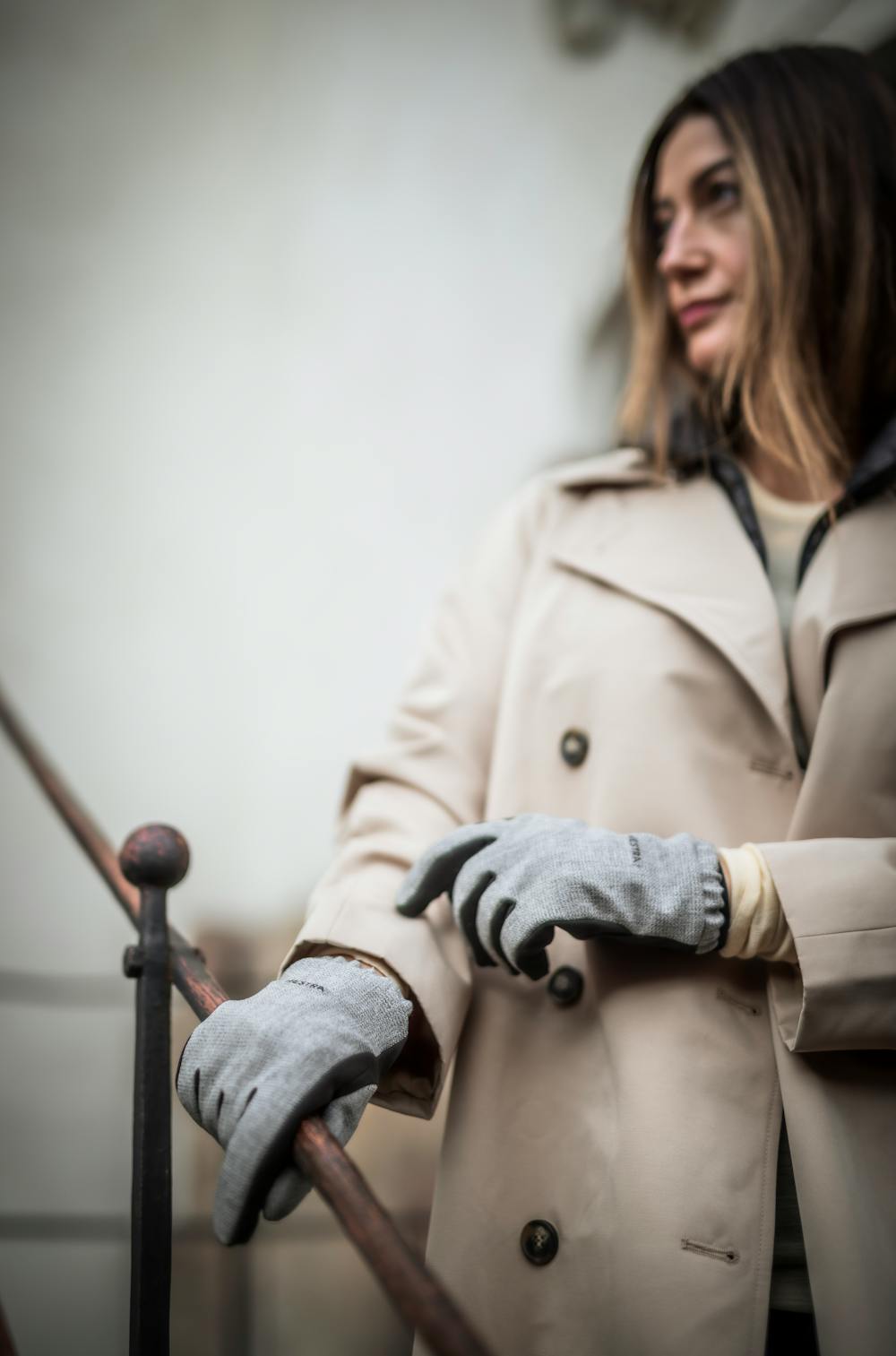 Light gray fabric glove with black palm
 (6 of 8)