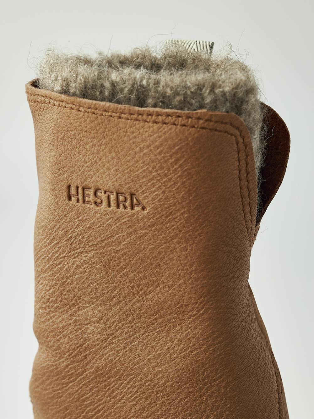 Light brown deerskin mitten with extended wool lining
(3 of 5)