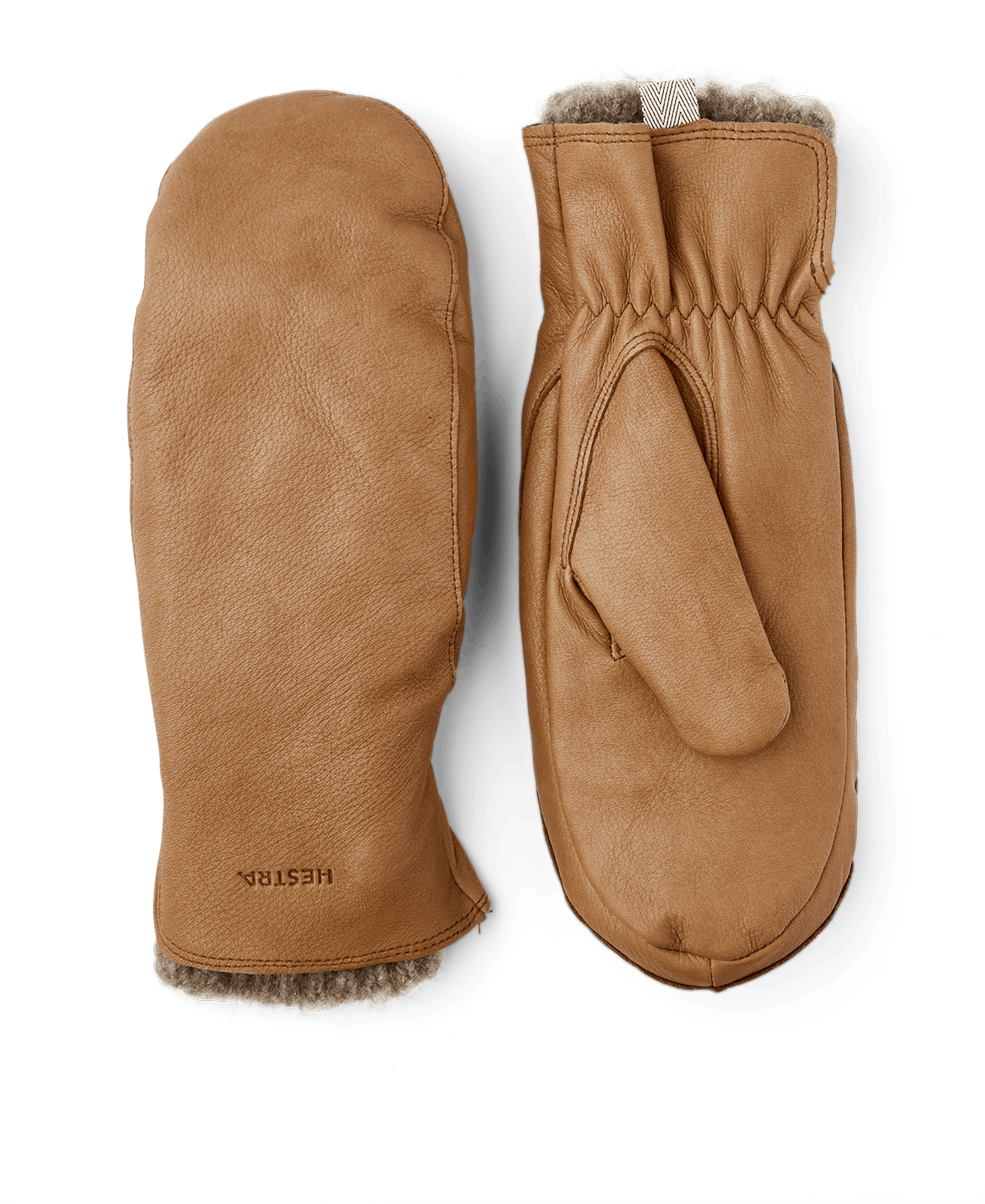 Light brown deerskin mitten with extended wool lining
(1 of 5)