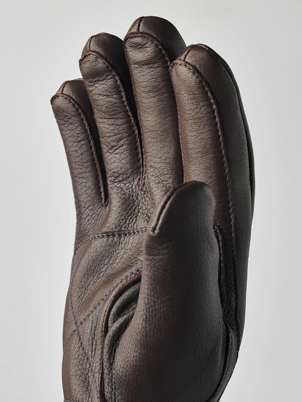 Brown machine-sewn deerskin glove
 (4 of 4)