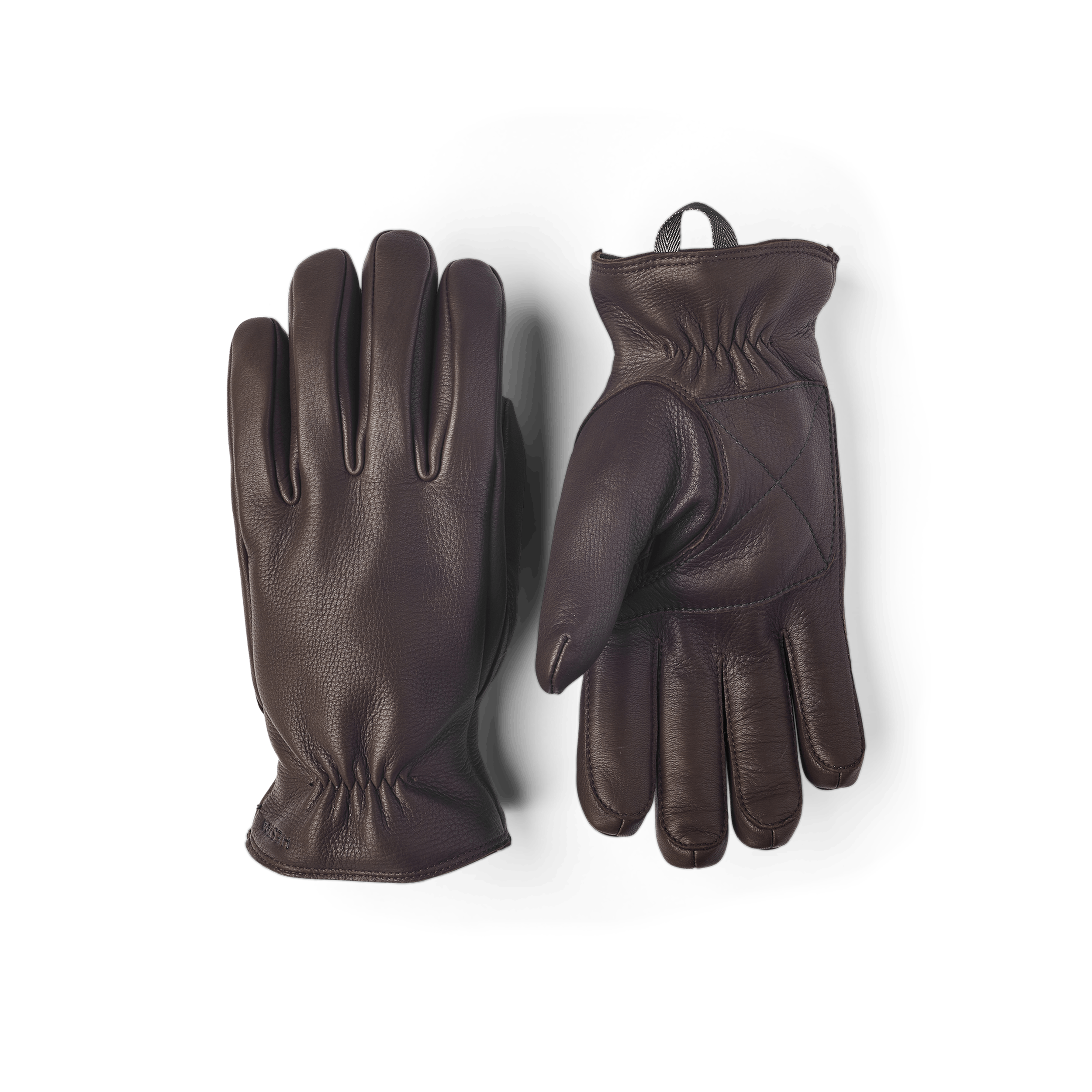 Brauner maschinengenähter Handschuh aus Hirschleder
 (1 oder 4)