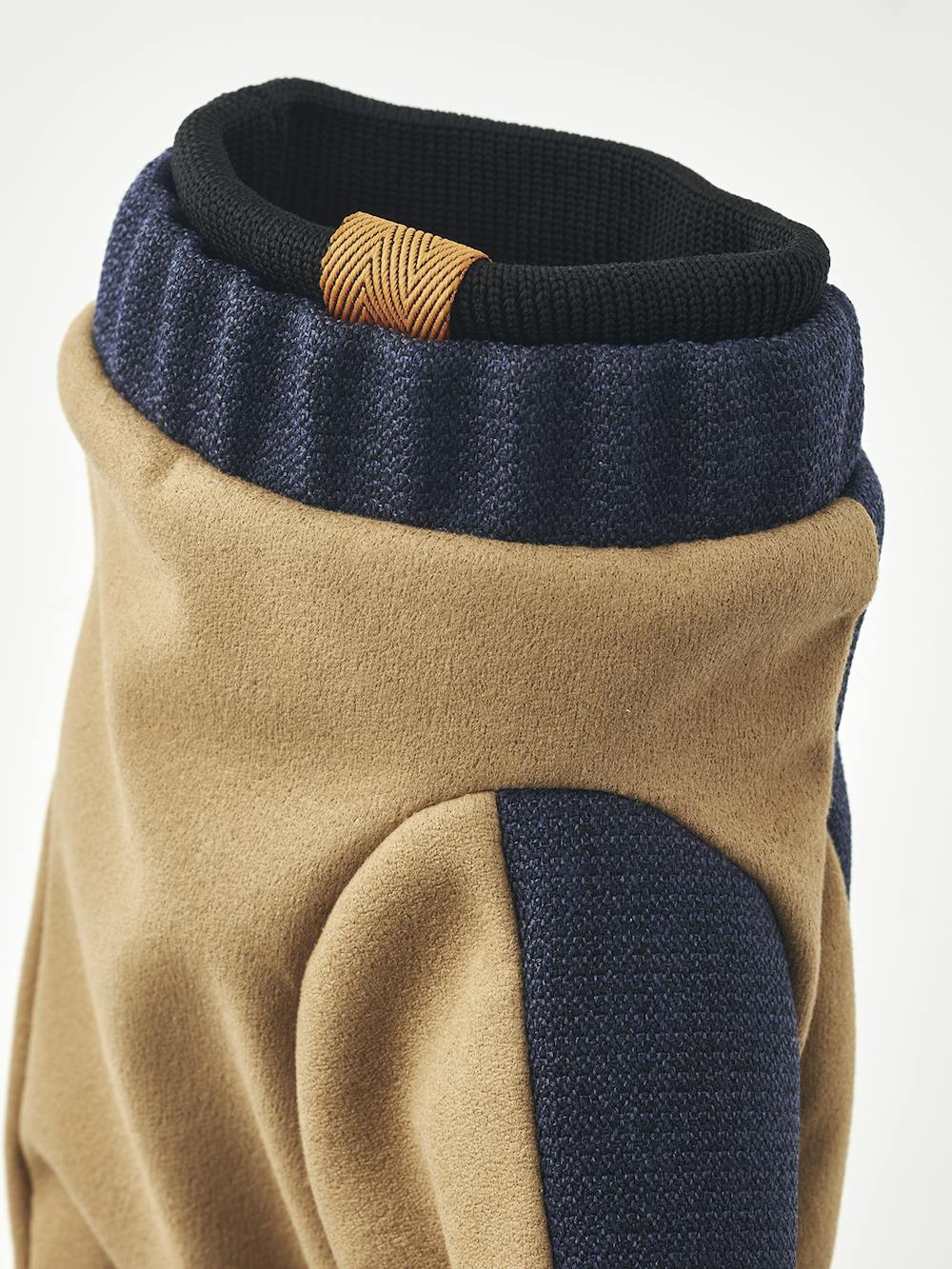 Dark blue fabric glove with beige-yellow palm
 (5 of 8)