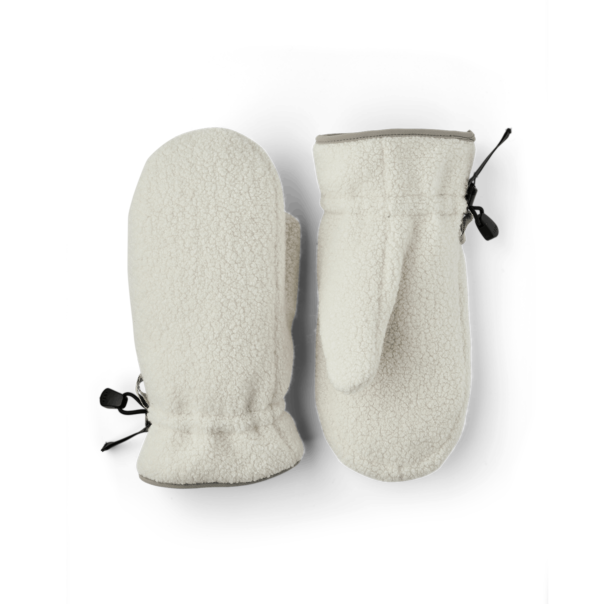 Weißer maschinengenähter Fausthandschuh aus flauschigem Teddyfleece
(1 oder 5)