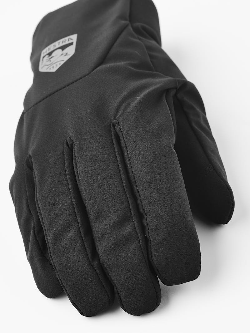Black fabric cycling glove with synthetic suede palm  (2 of 5)