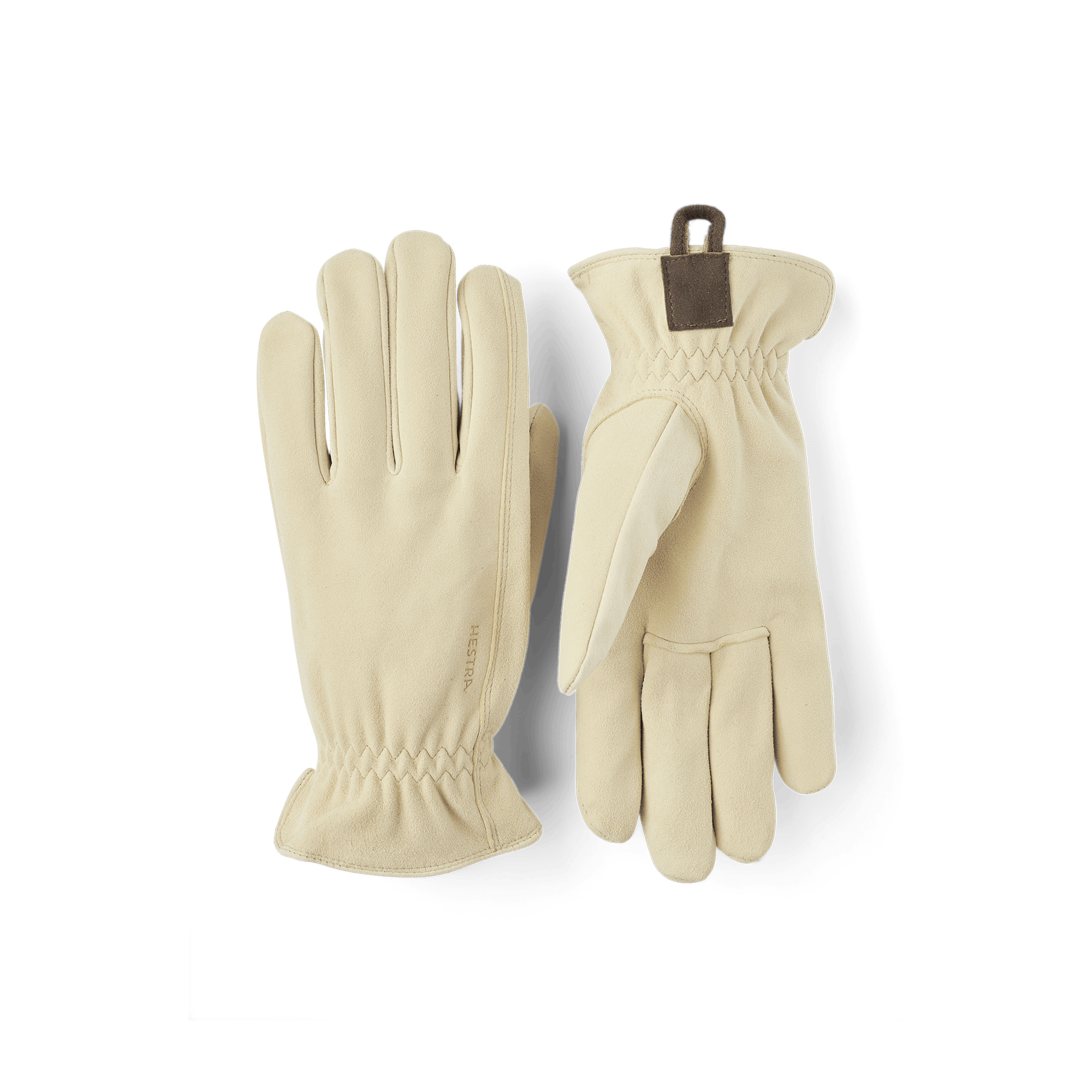 Light yellow outdoor glove in chamois goat suede (1 of 6)