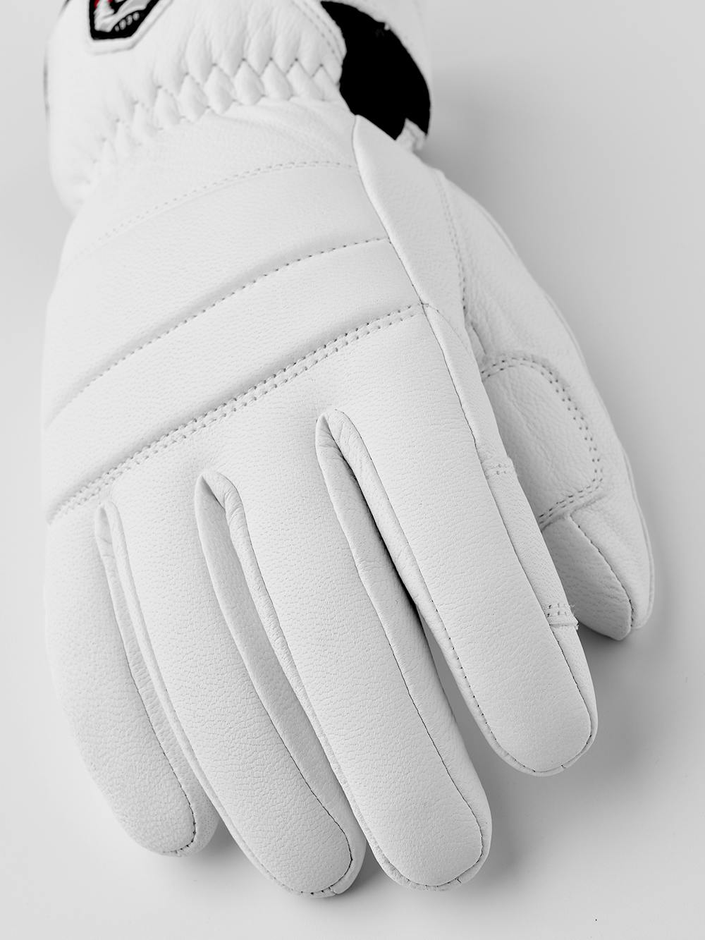 White cow hide ski glove (4 of 5)