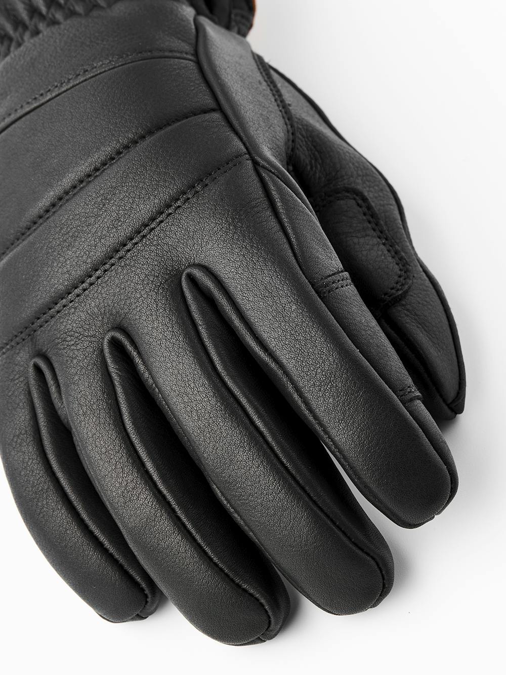 Black cow hide ski glove (3 of 5)