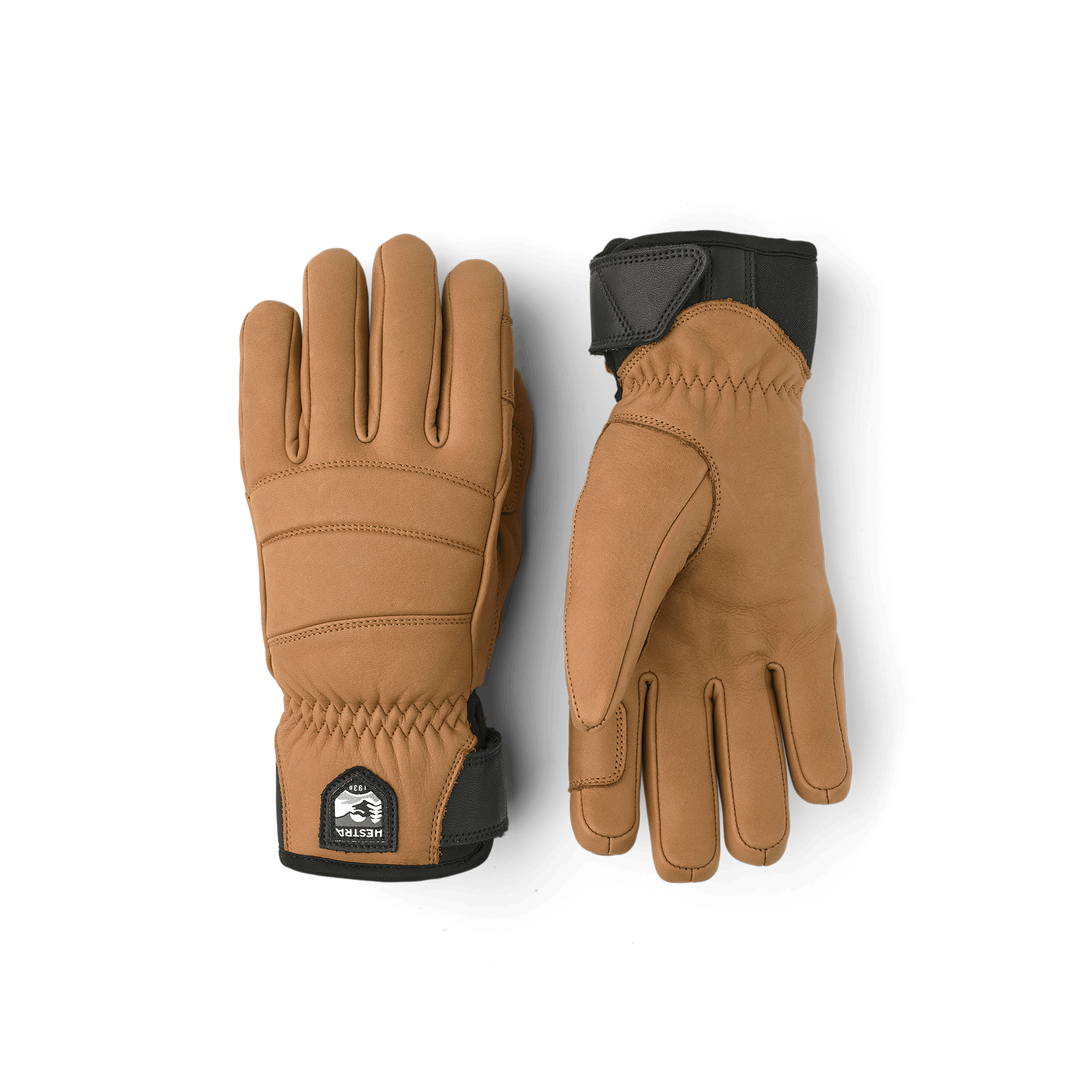 Light brown cow hide ski glove (1 of 5)