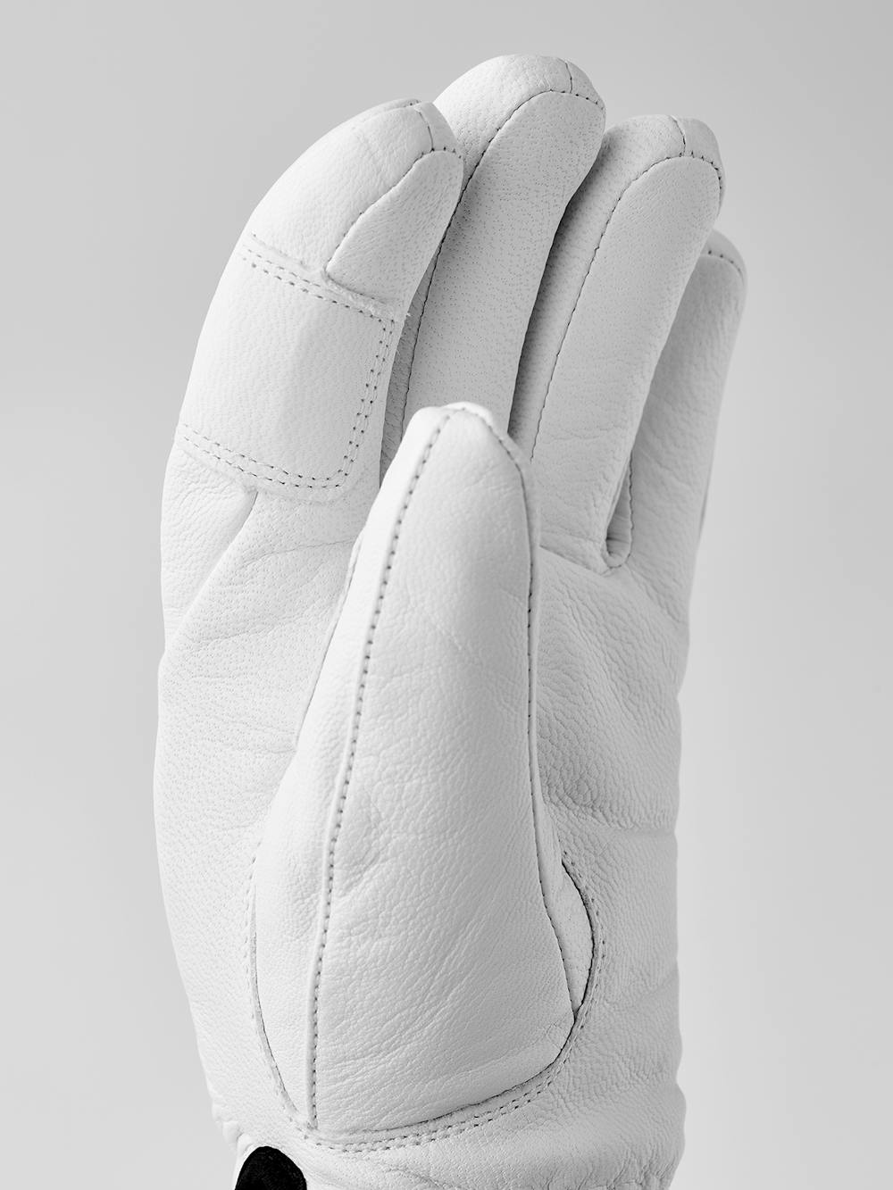 White cow hide ski glove (2 of 5)