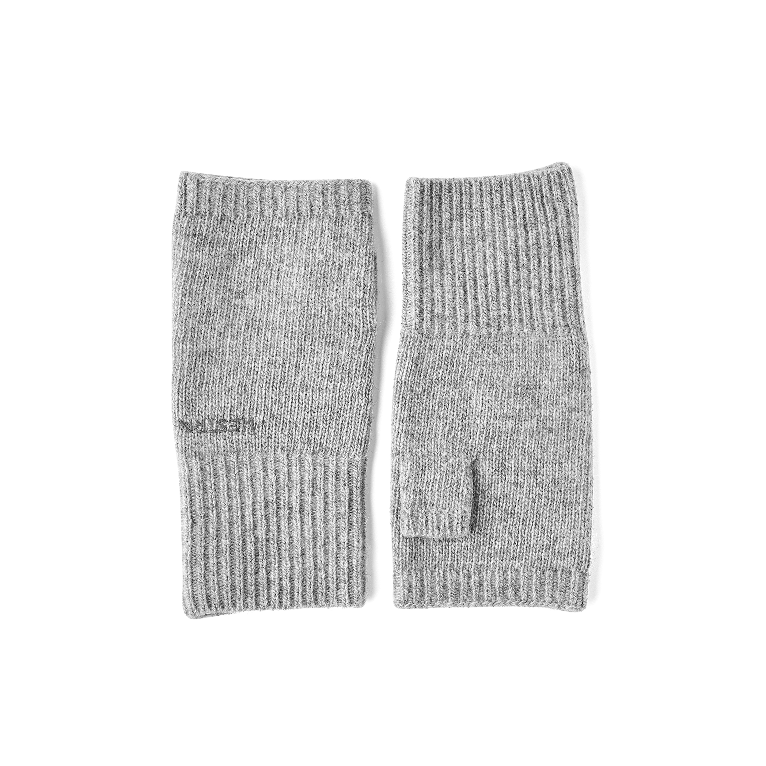 Ljusgrå stickad handledsvärmare i kashmir
(1 av 3)