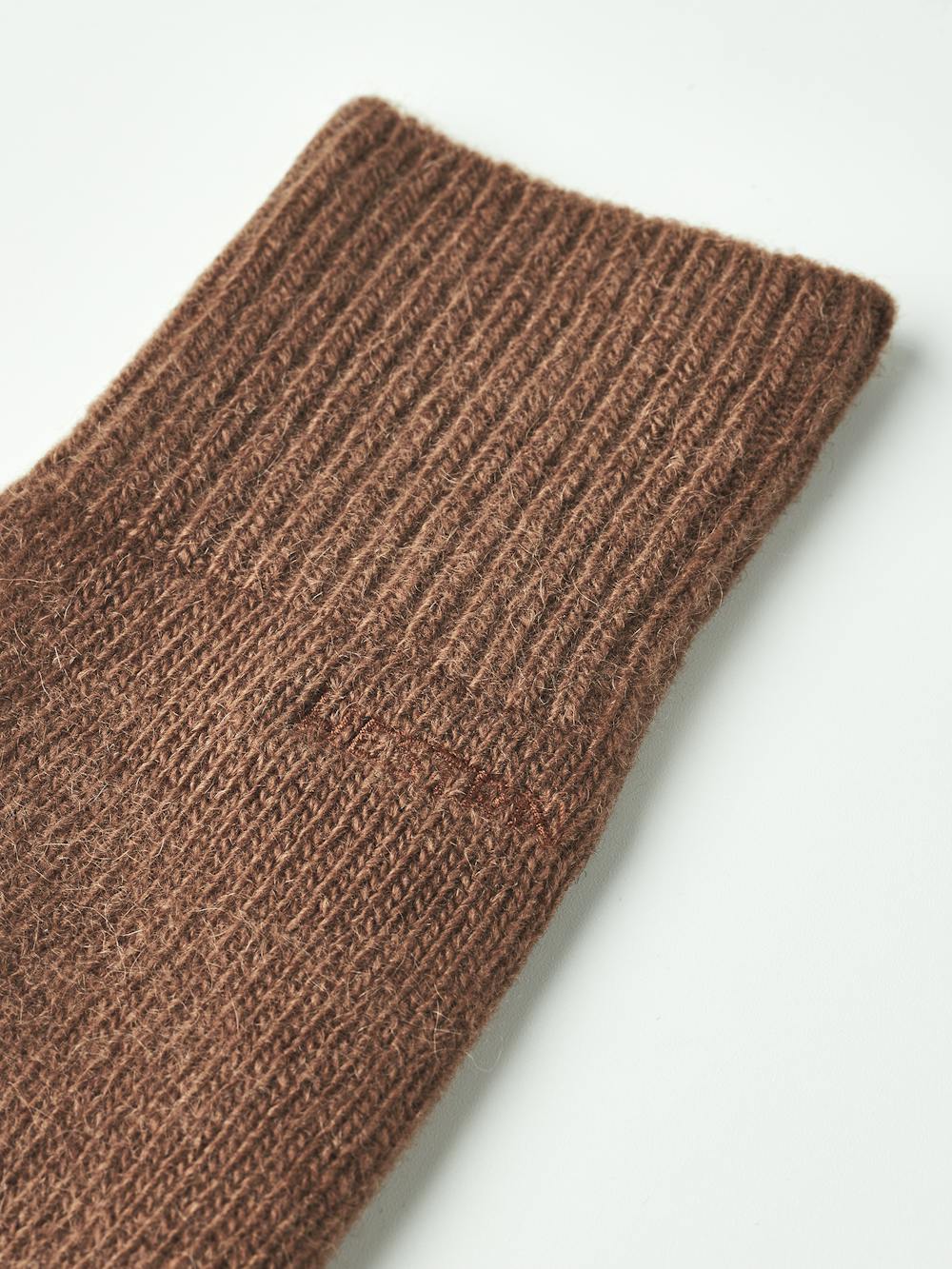 Dark beige knitted cashmere wrist warmer (2 of 3)