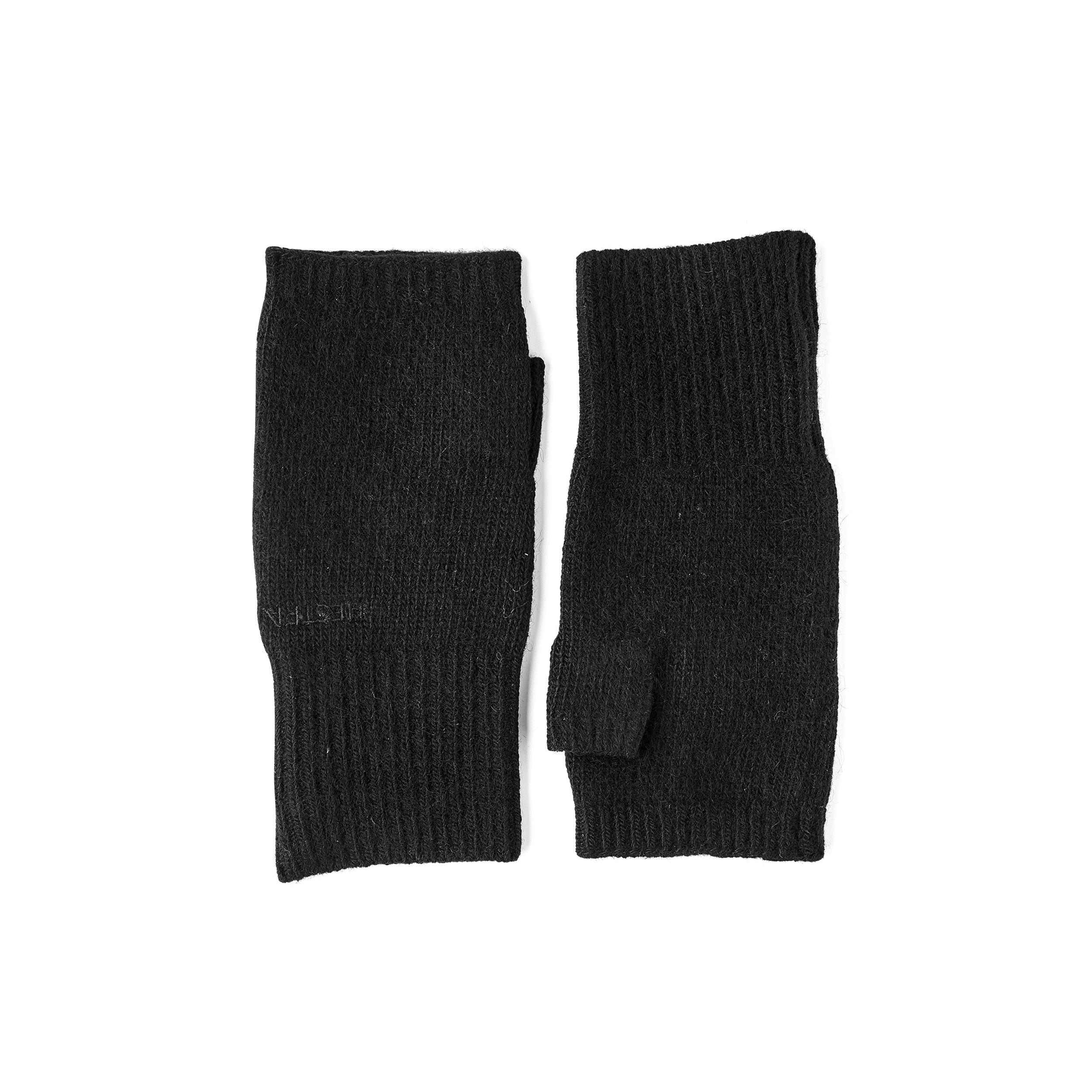 Black knitted cashmere wrist warmer (1 of 3)