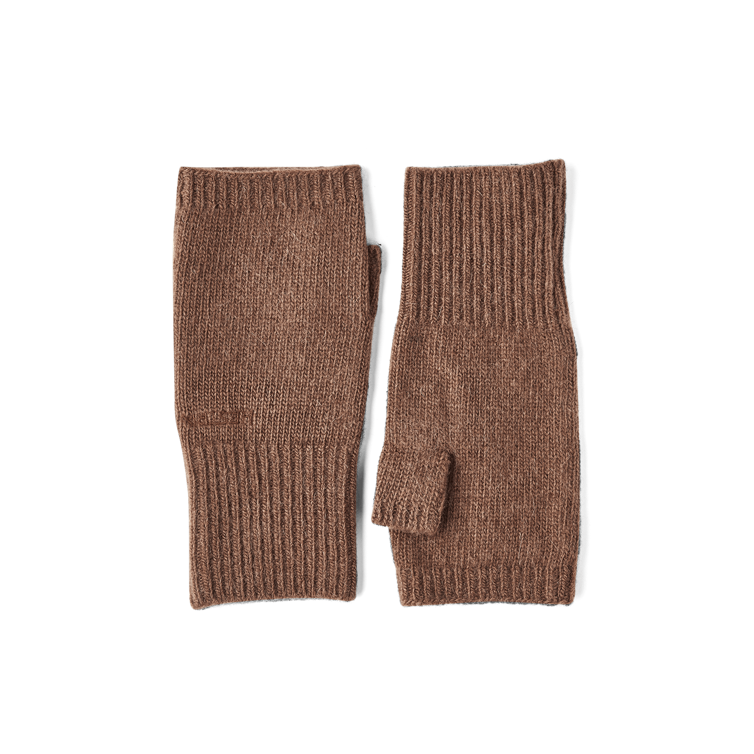 Dark beige knitted cashmere wrist warmer (1 of 3)