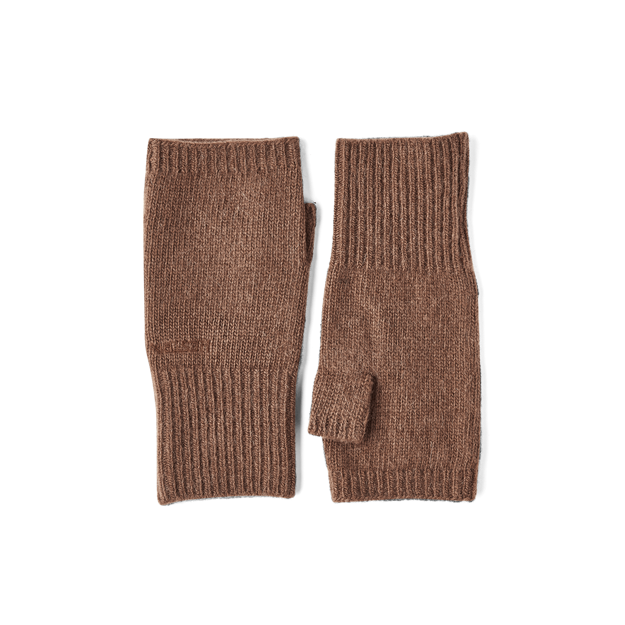 Dark beige knitted cashmere wrist warmer (1 of 3)