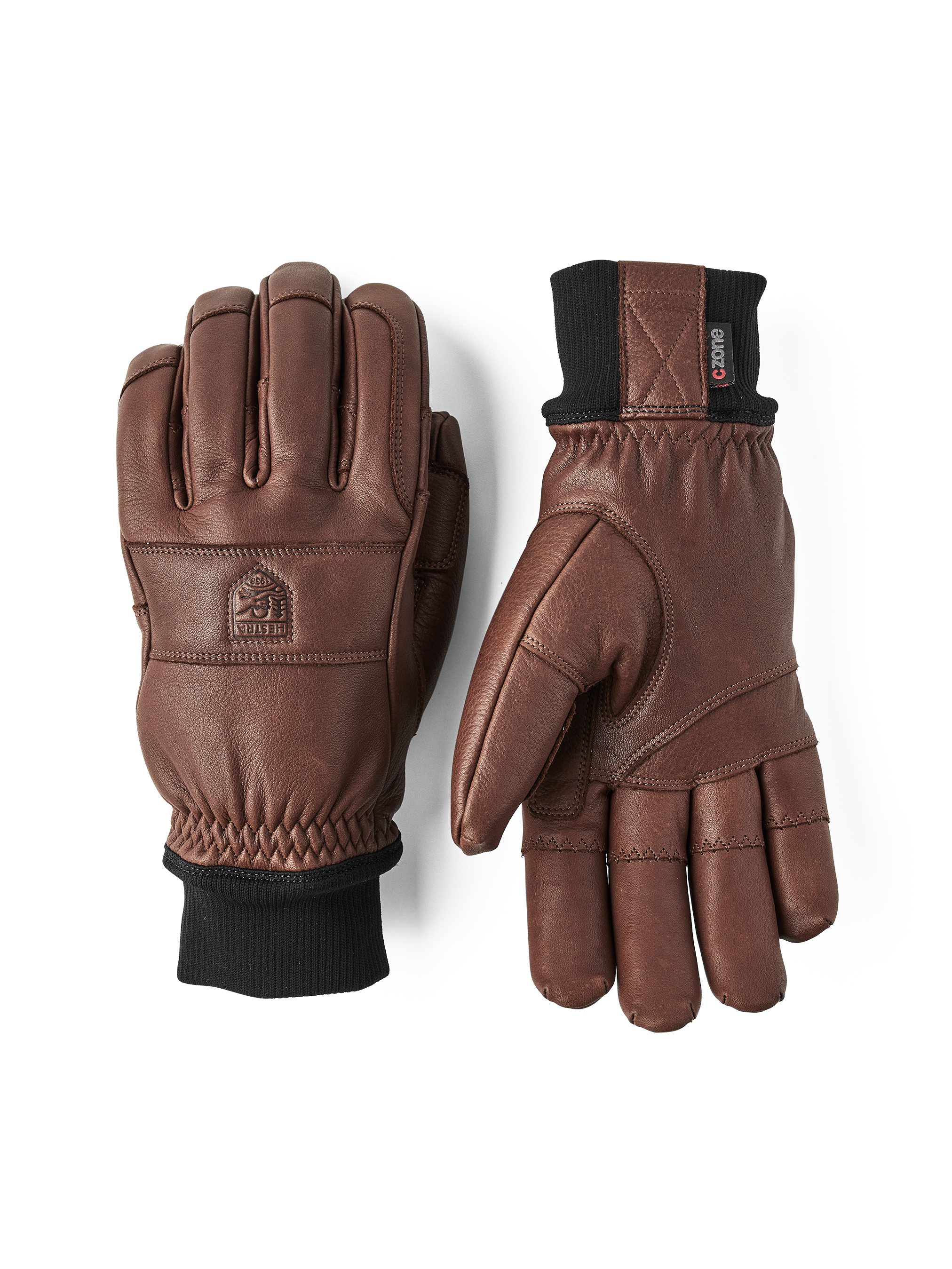 Ergo Grip CZone Vernum - 5 finger - Brown | Hestra Gloves