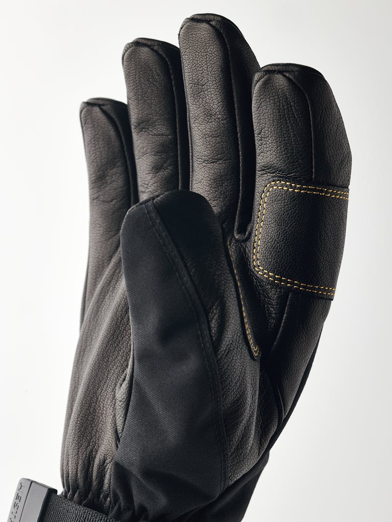 Black ski glove with goat leather palm and wrist adjustment
 (2 of 7)