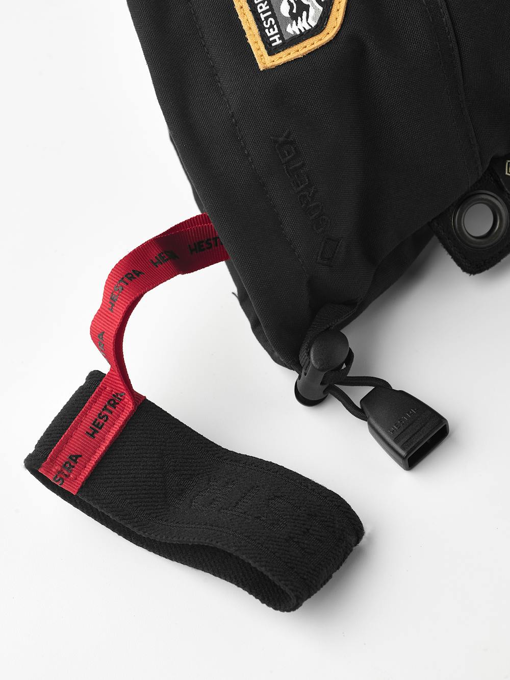 Black mitten with goat leather palm and wrist adjustment (7 of 7)