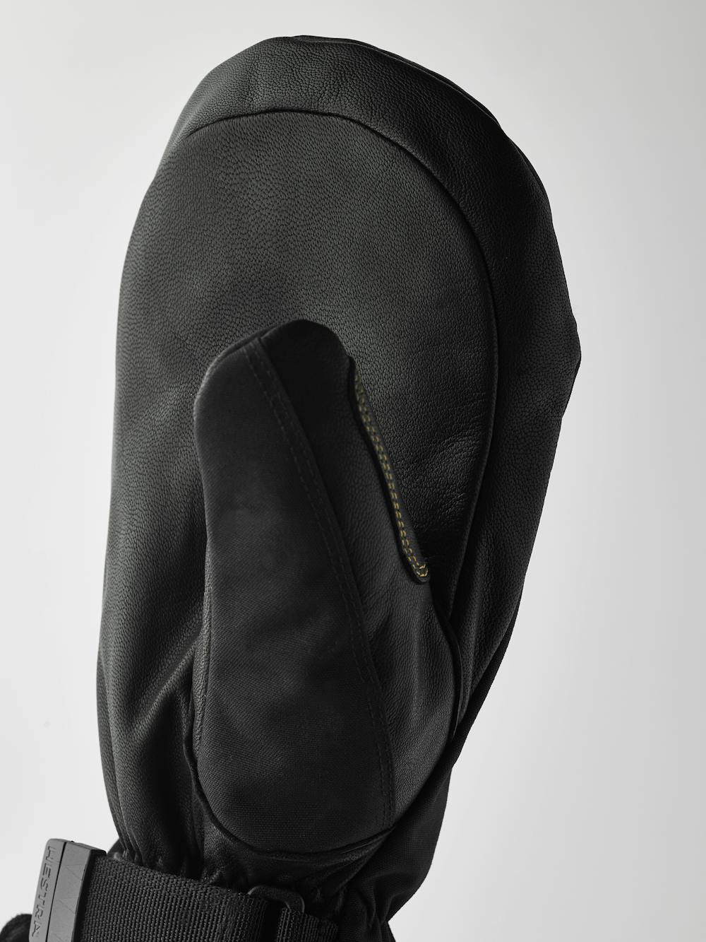 Black mitten with goat leather palm and wrist adjustment (4 of 7)