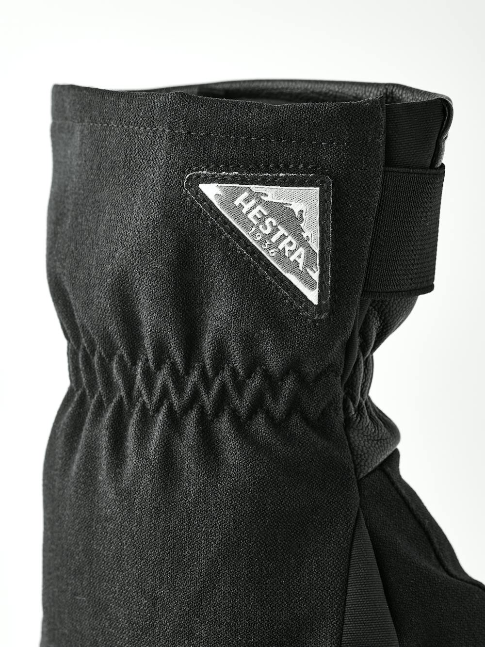 Black ski glove with goat leather palm (4 of 5)