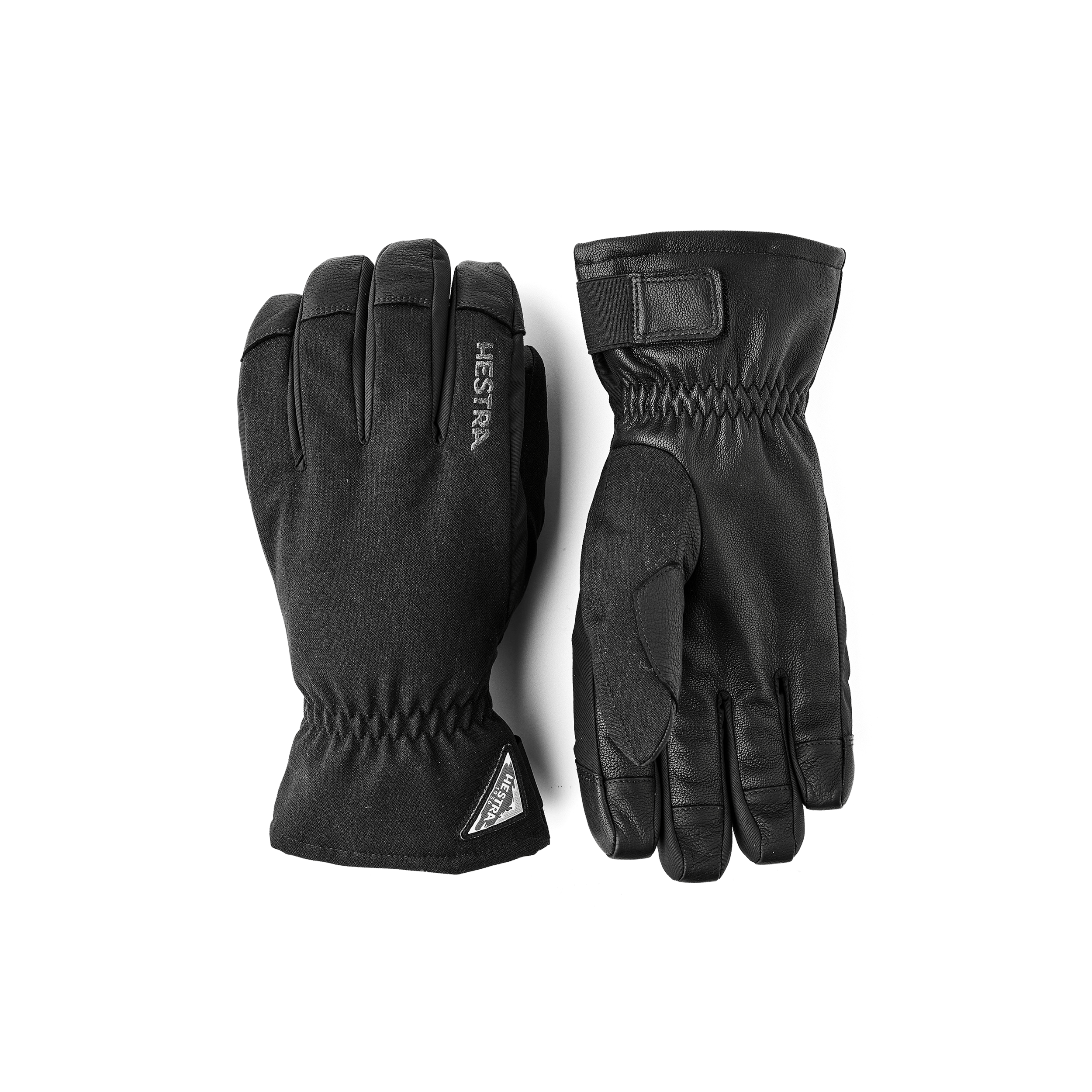 Black ski glove with goat leather palm (1 of 5)