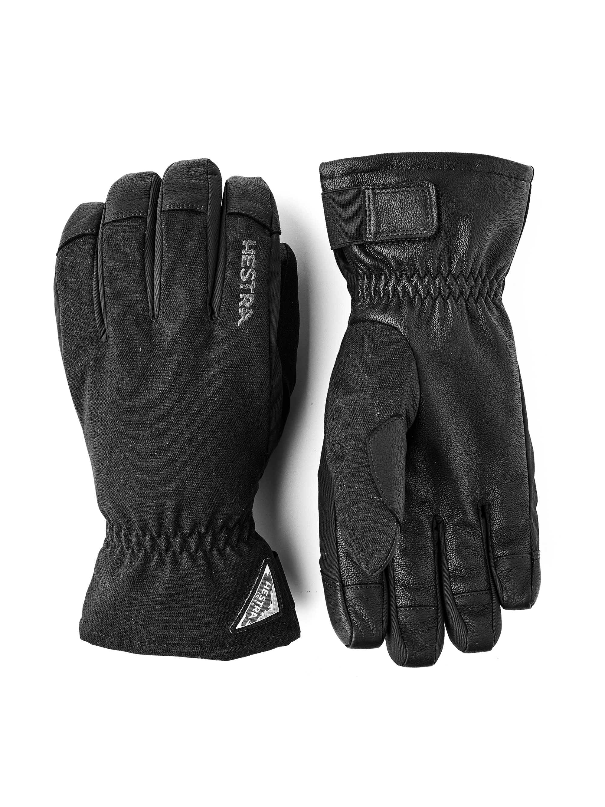 Black ski glove with goat leather palm (1 of 5)