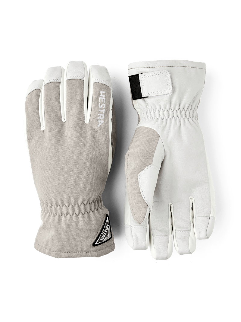 Beige ski glove with white goat leather palm (1 of 6)
