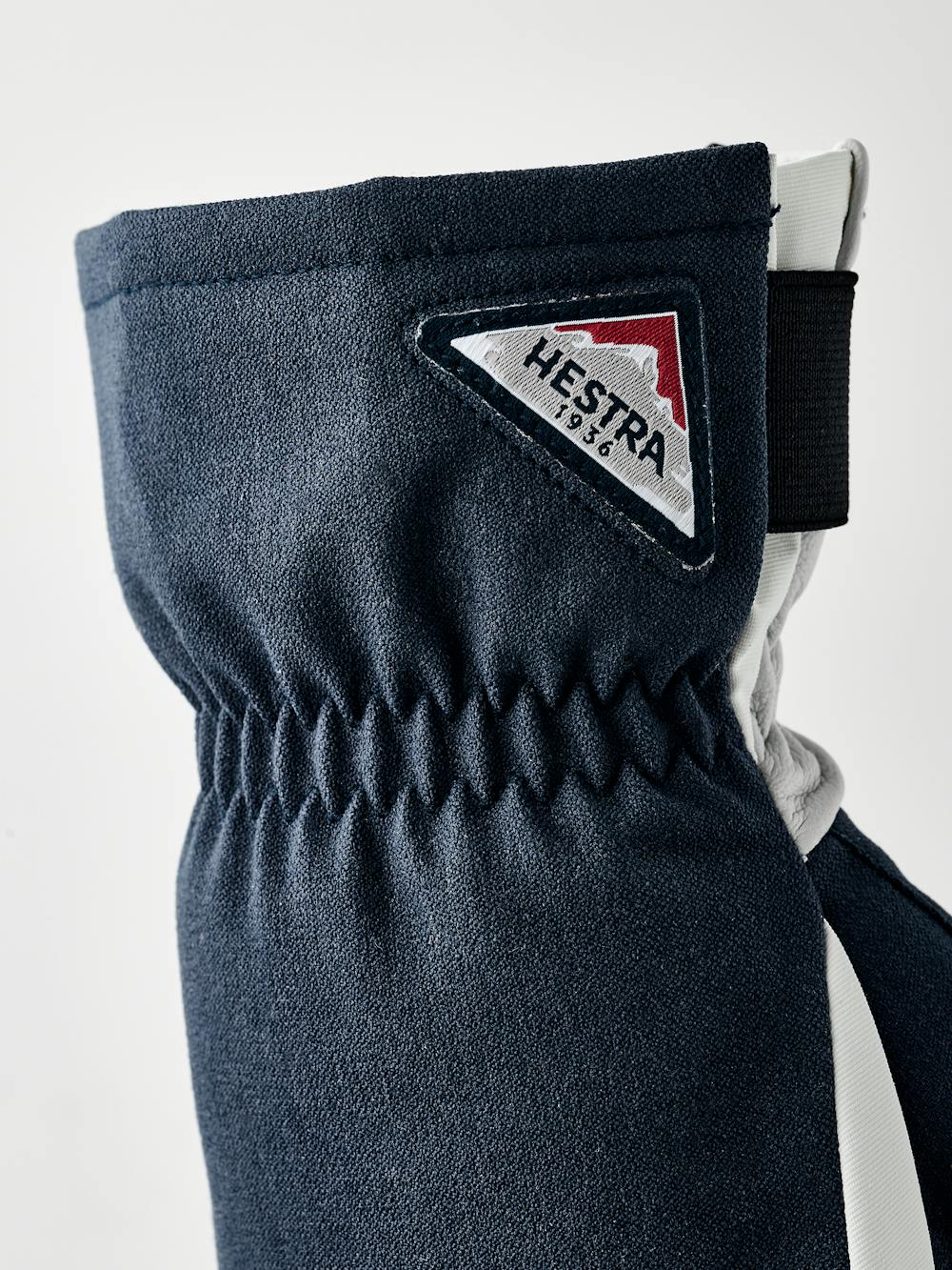 Dark blue ski glove with white goat leather palm (4 of 5)