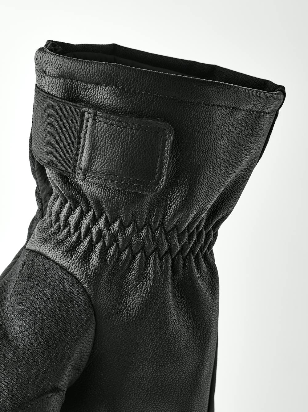 Black ski glove with goat leather palm (5 of 5)