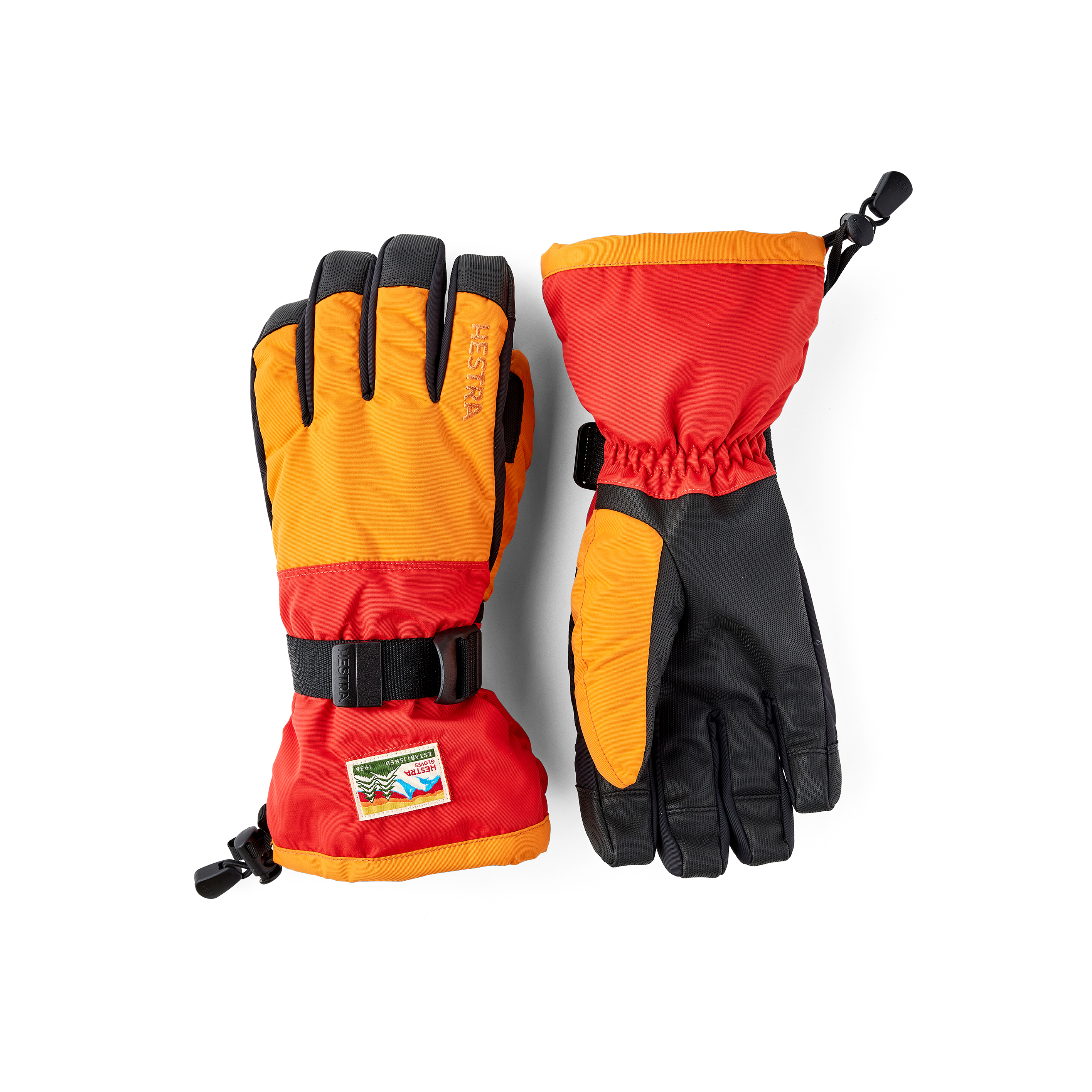 Gauntlet Sr. - 5 finger - Orange / Light red | Hestra Gloves