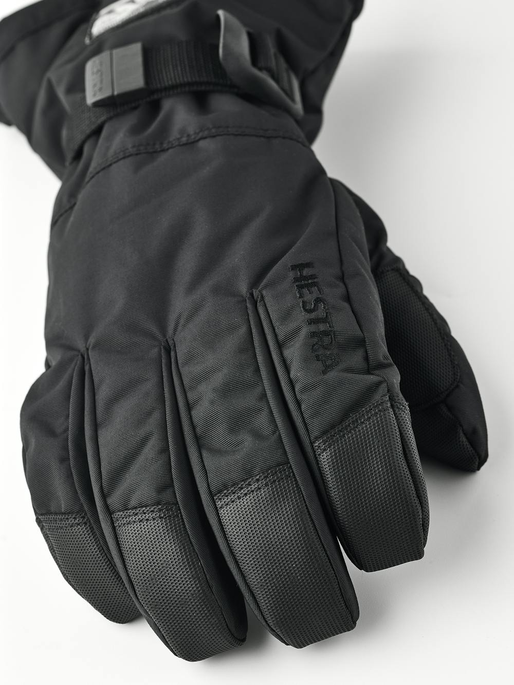Black fabric ski glove with synthetic palm   (3 of 5)