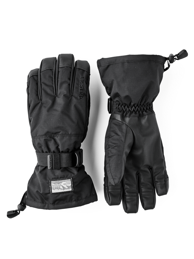 Black fabric ski glove with synthetic palm   (1 of 5)
