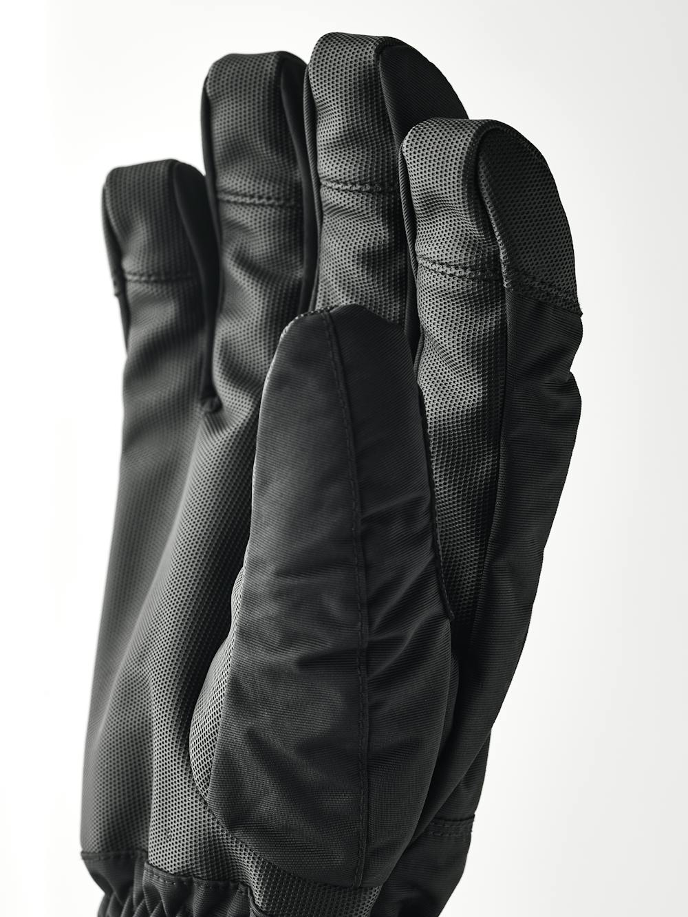 Black fabric ski glove with synthetic palm   (2 of 5)