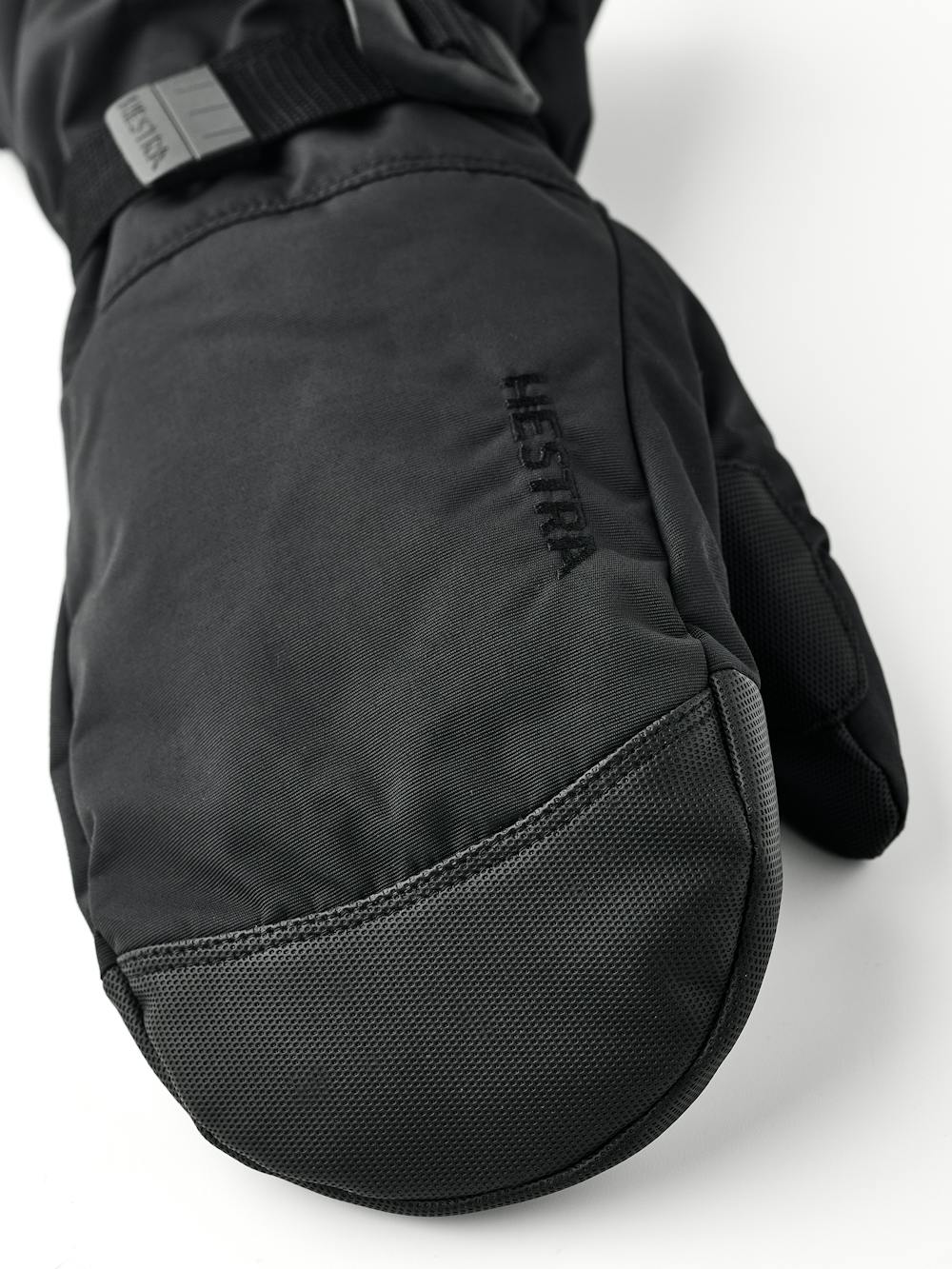 Black fabric mitten with synthetic palm   (3 of 5)