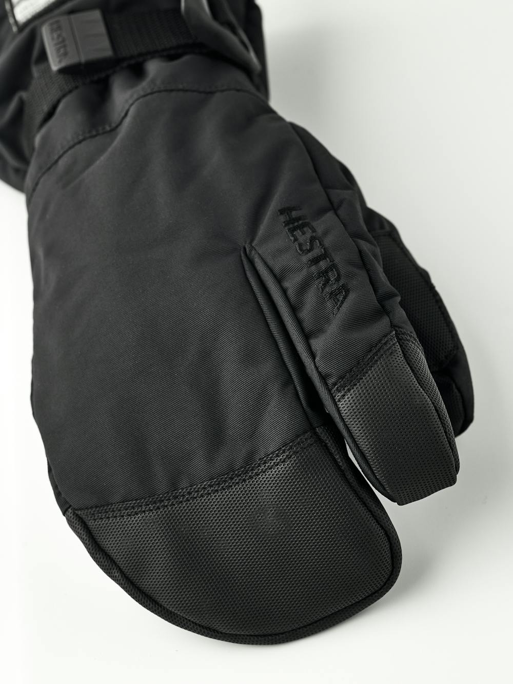 Black fabric three finger glove with synthetic palm  (2 of 5)