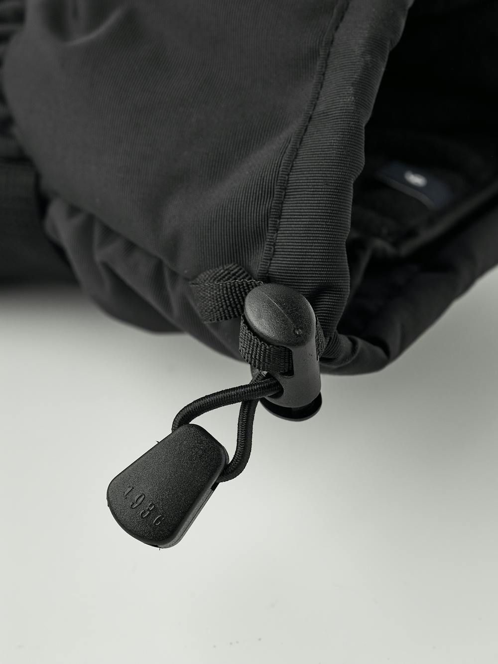 Black fabric three finger glove with synthetic palm  (4 of 5)