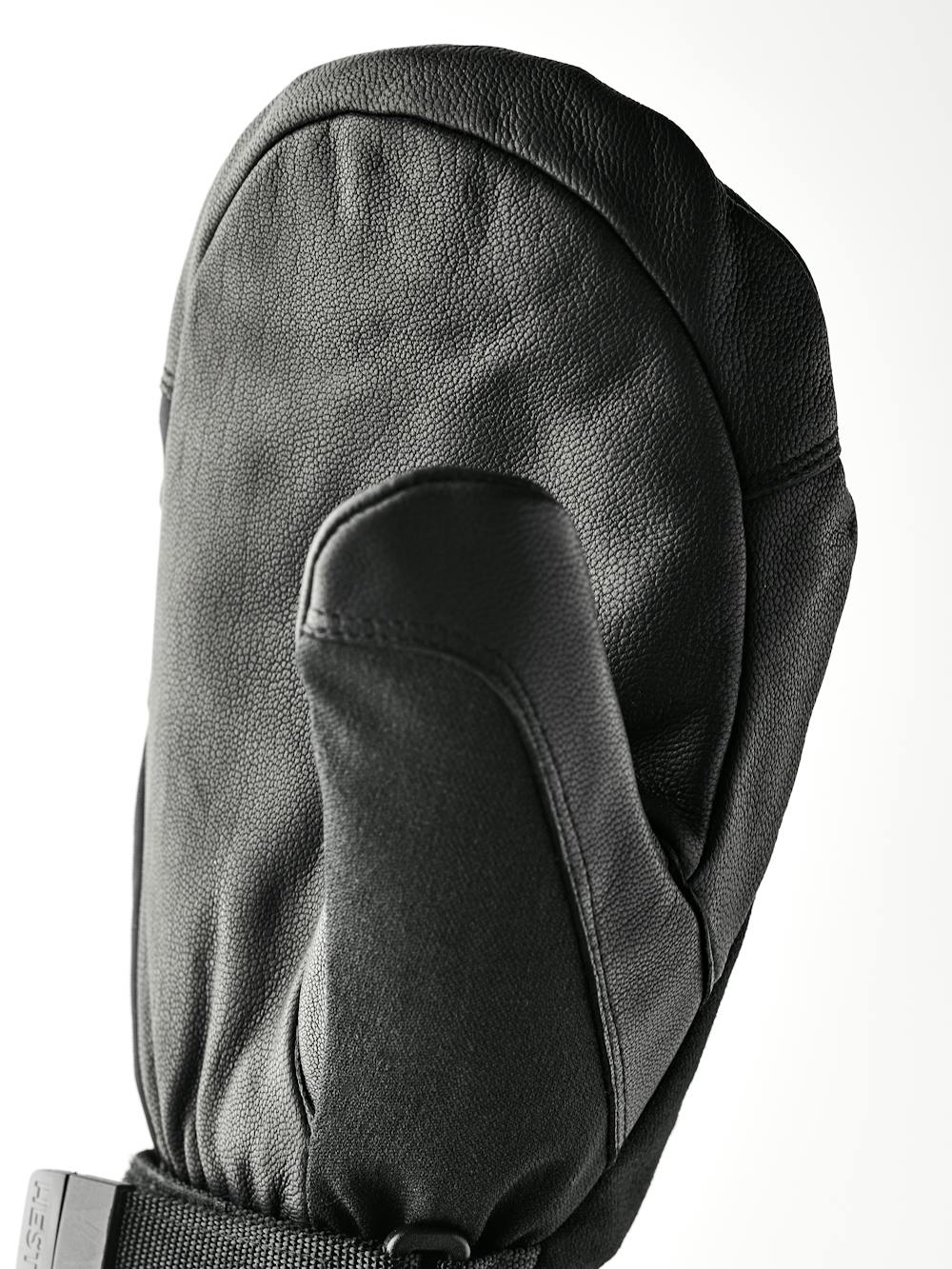 Black mitten with goat leather palm and wrist adjustment (3 of 6)