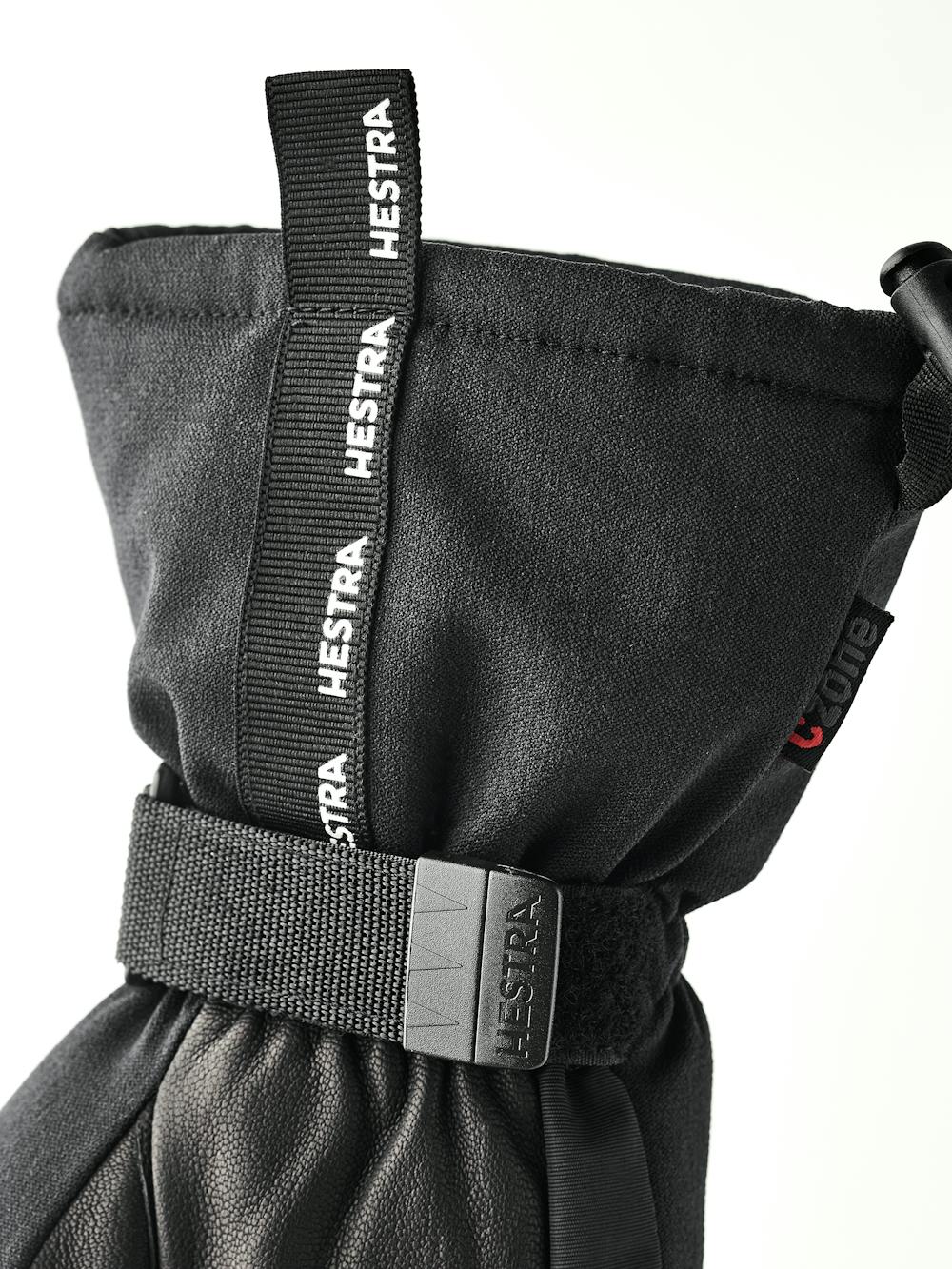 Black mitten with goat leather palm and wrist adjustment (5 of 6)