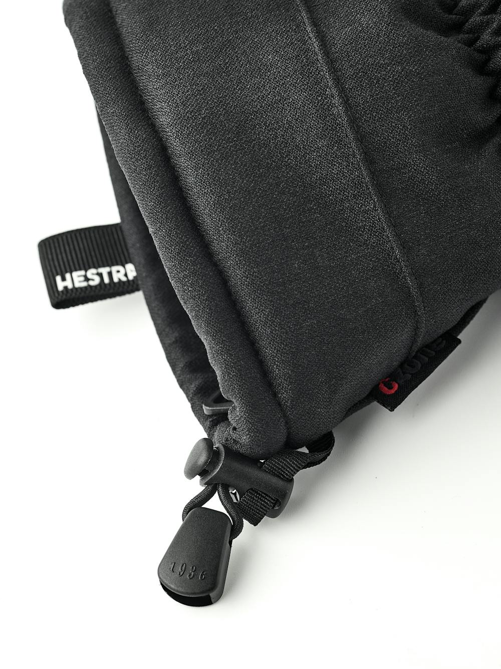 Black mitten with goat leather palm and wrist adjustment (6 of 6)