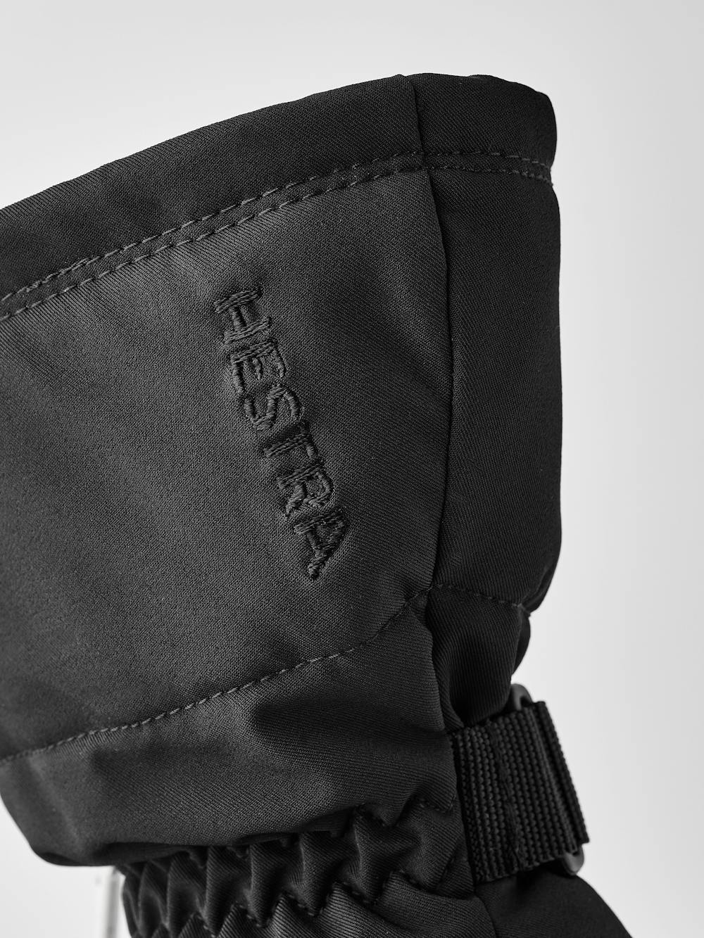 Black heated glove with black goat leather palm (6 of 7)