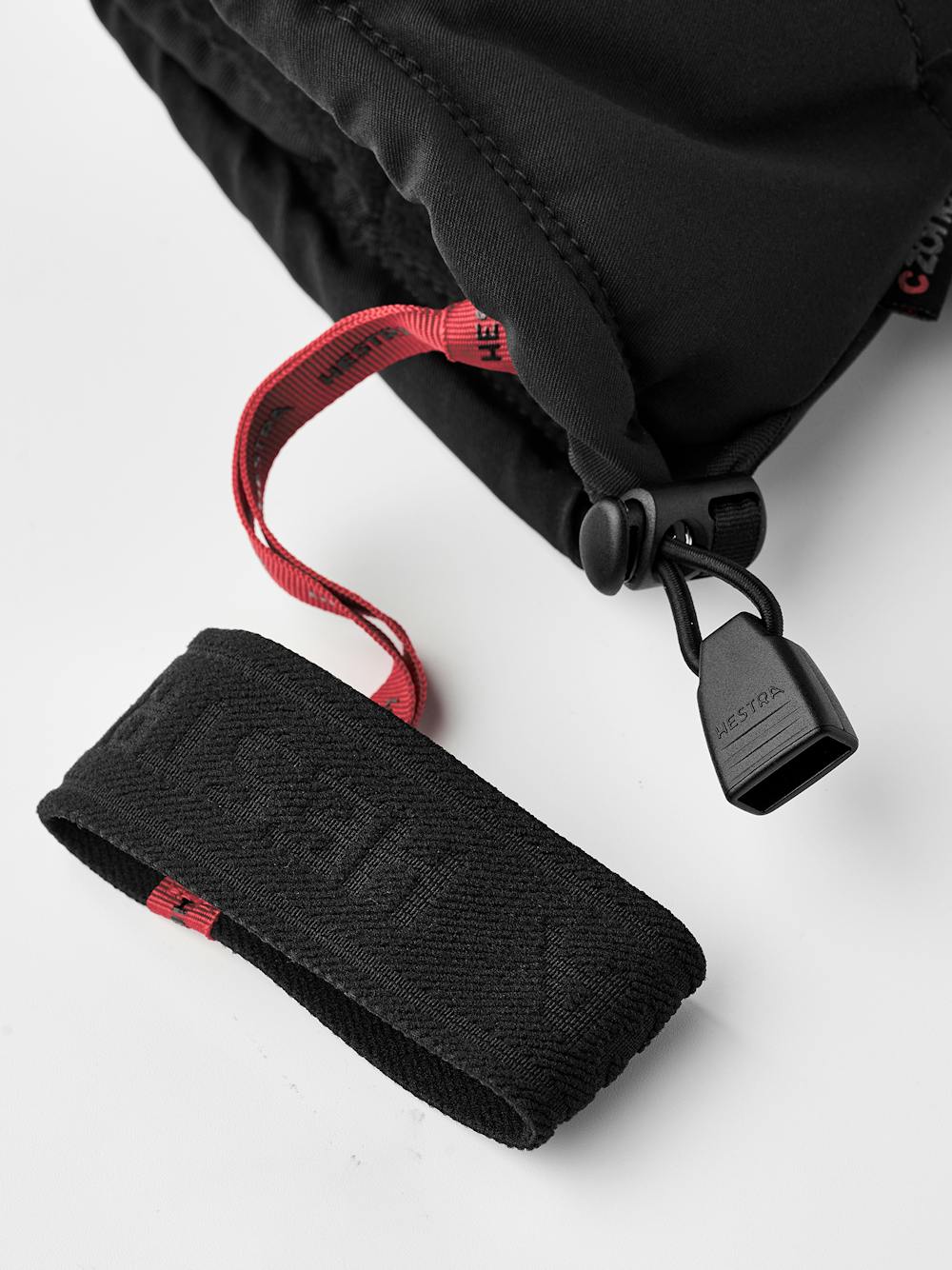 Black thermal mitten with black goat leather palm (4 of 8)