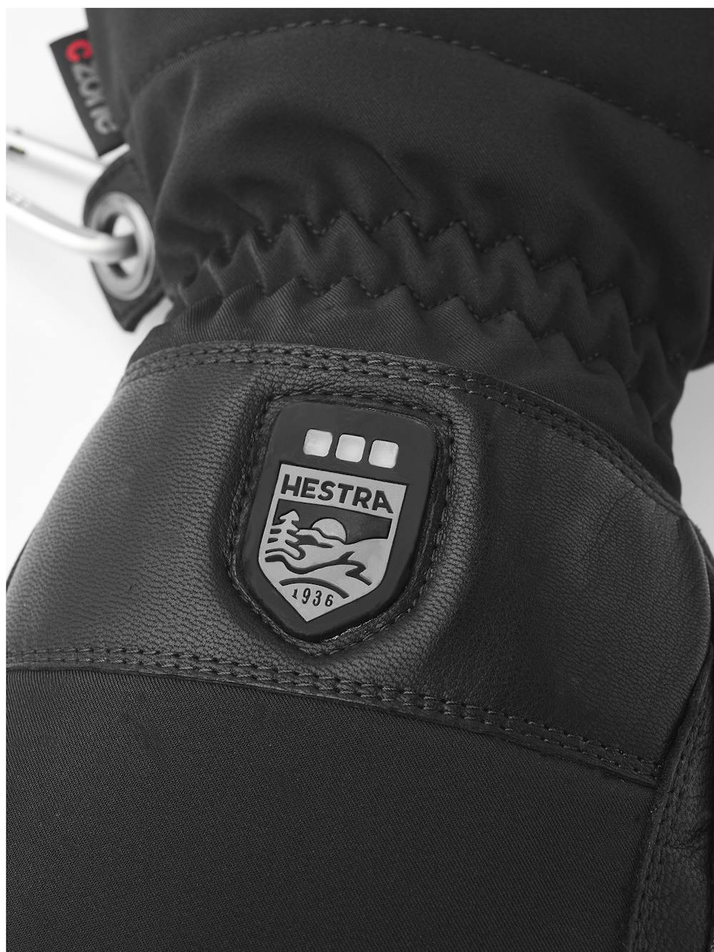 Black thermal mitten with black goat leather palm (5 of 7)