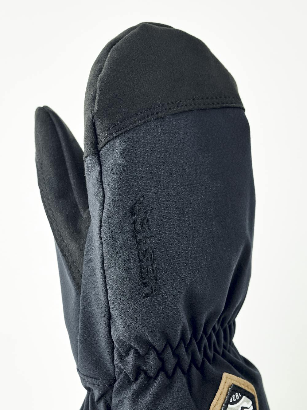 Black fabric mitten with synthetic suede palm  (3 of 4)