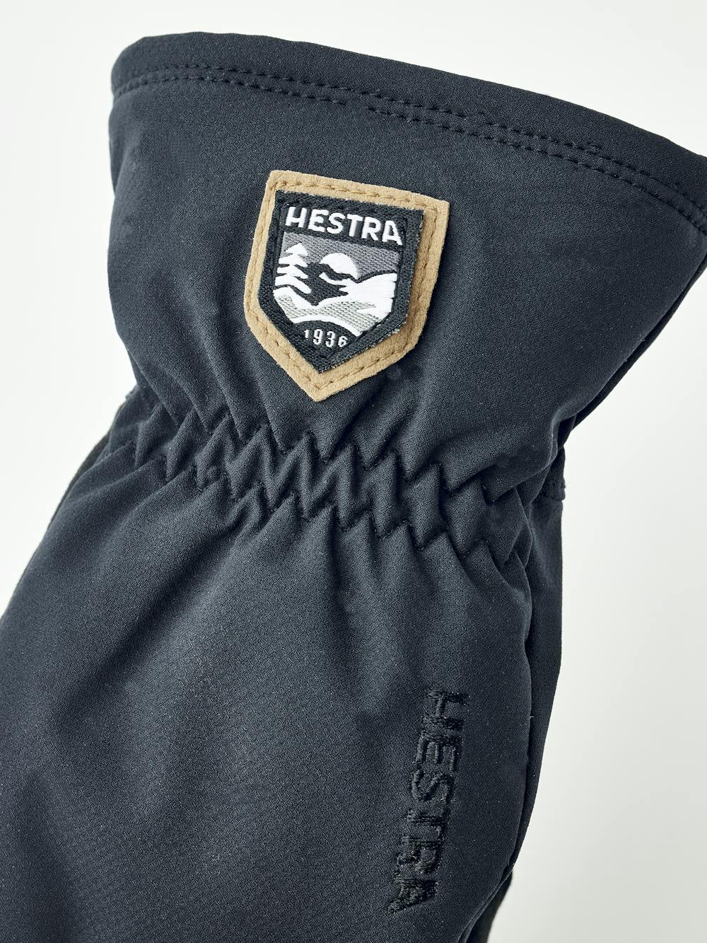 Black fabric mitten with synthetic suede palm (2 of 4)