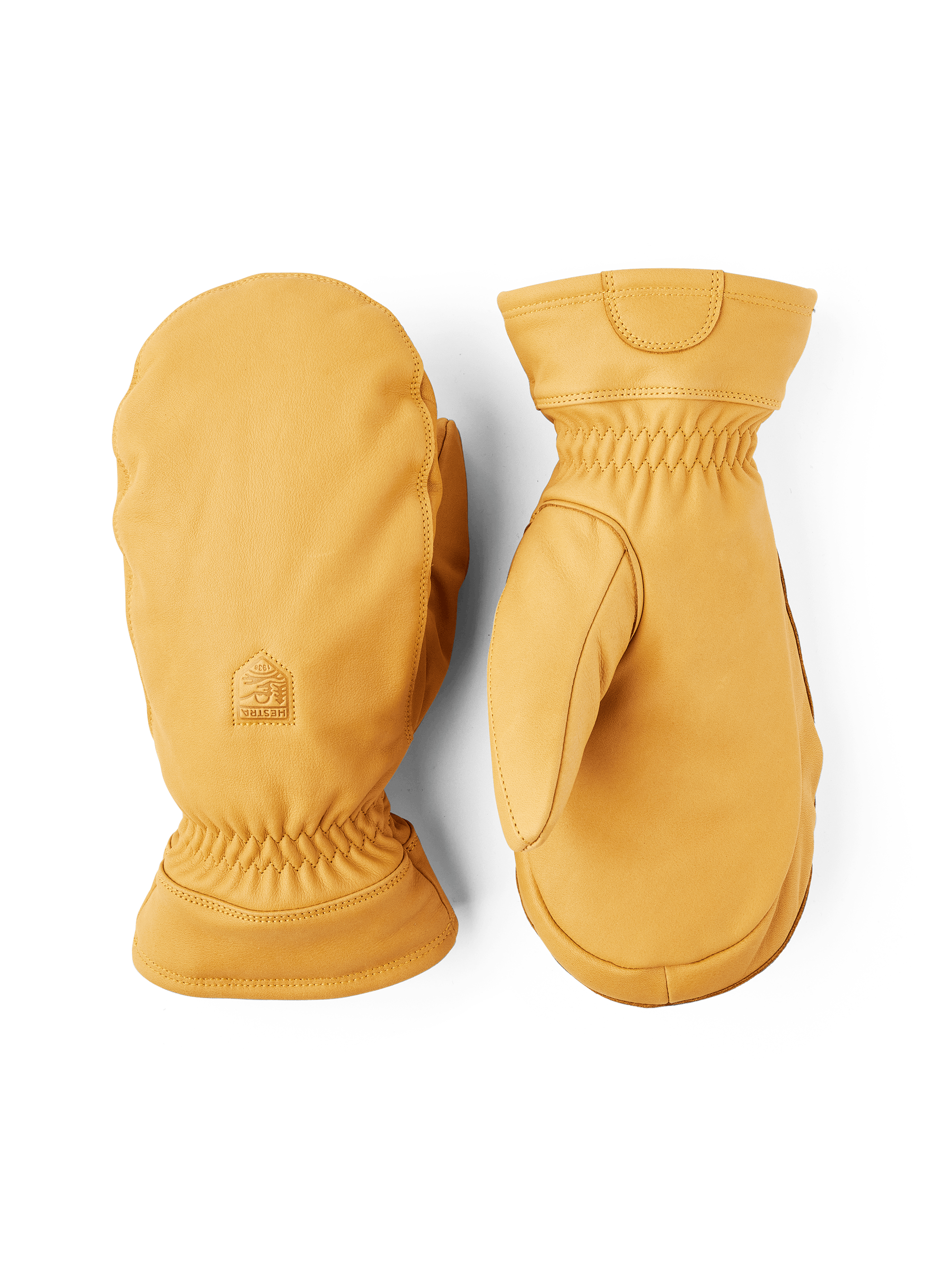 Light yellow cow hide mitten (1 of 5)