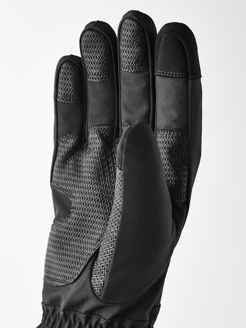 Black outdoor glove with synthetic suede palm and touch function (3 of 5)