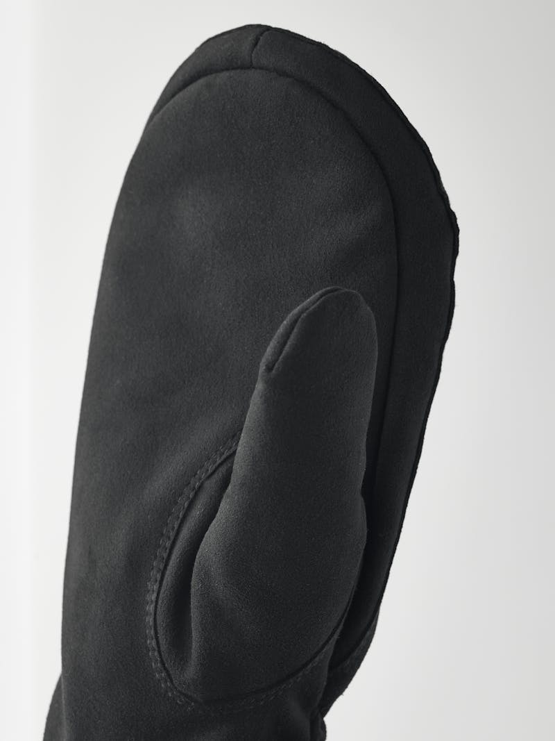 Black machine-sewn synthetic suede mitten
 (3 of 4)